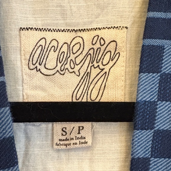 Ace and Jig Women's Navy Checkerboard Belted Jacket - Picture 2 of 4